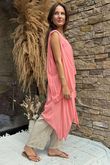 The Bertie Two Piece Layer Top Coral